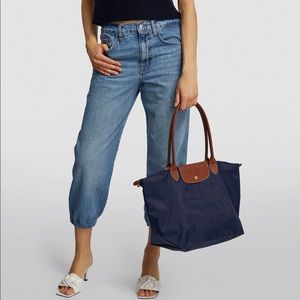 Longchamp Navy Le Pilage Bag 16.5 in wide x 13.5 inch high